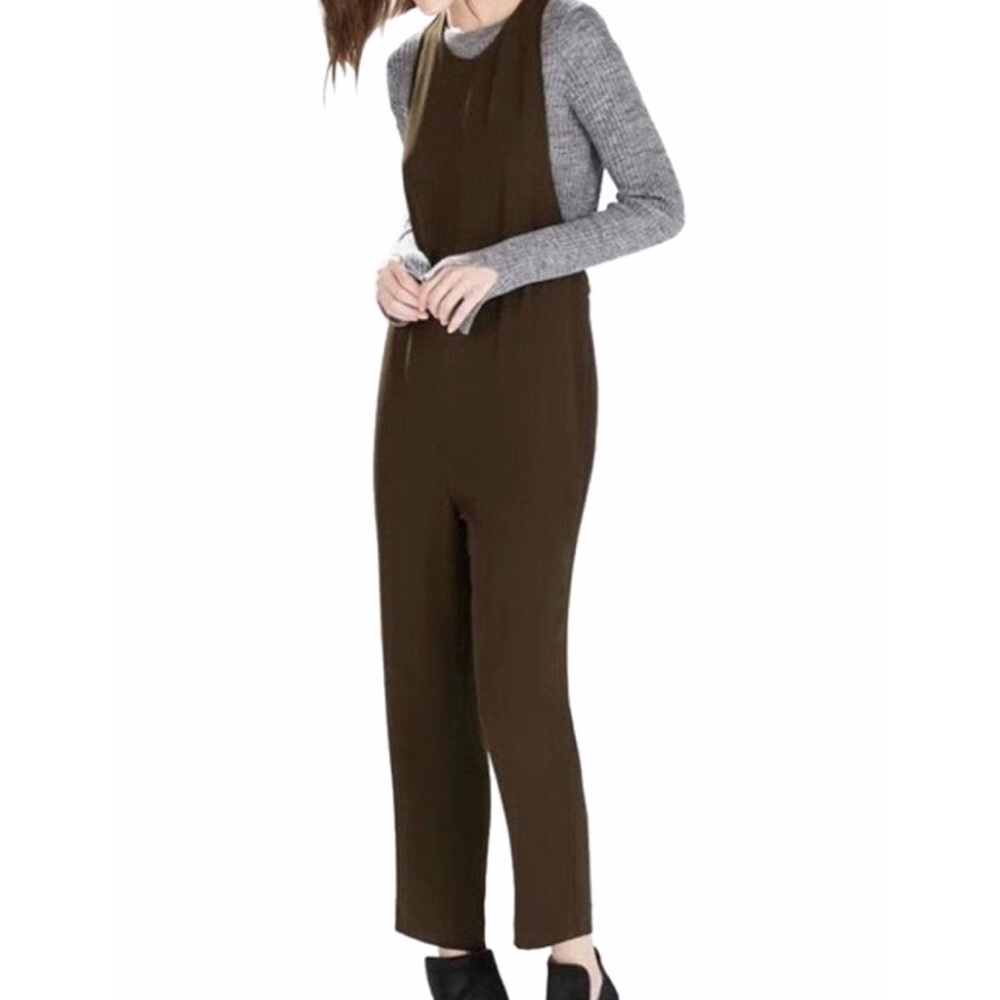 Zara Olive Racerback Jumpsuit